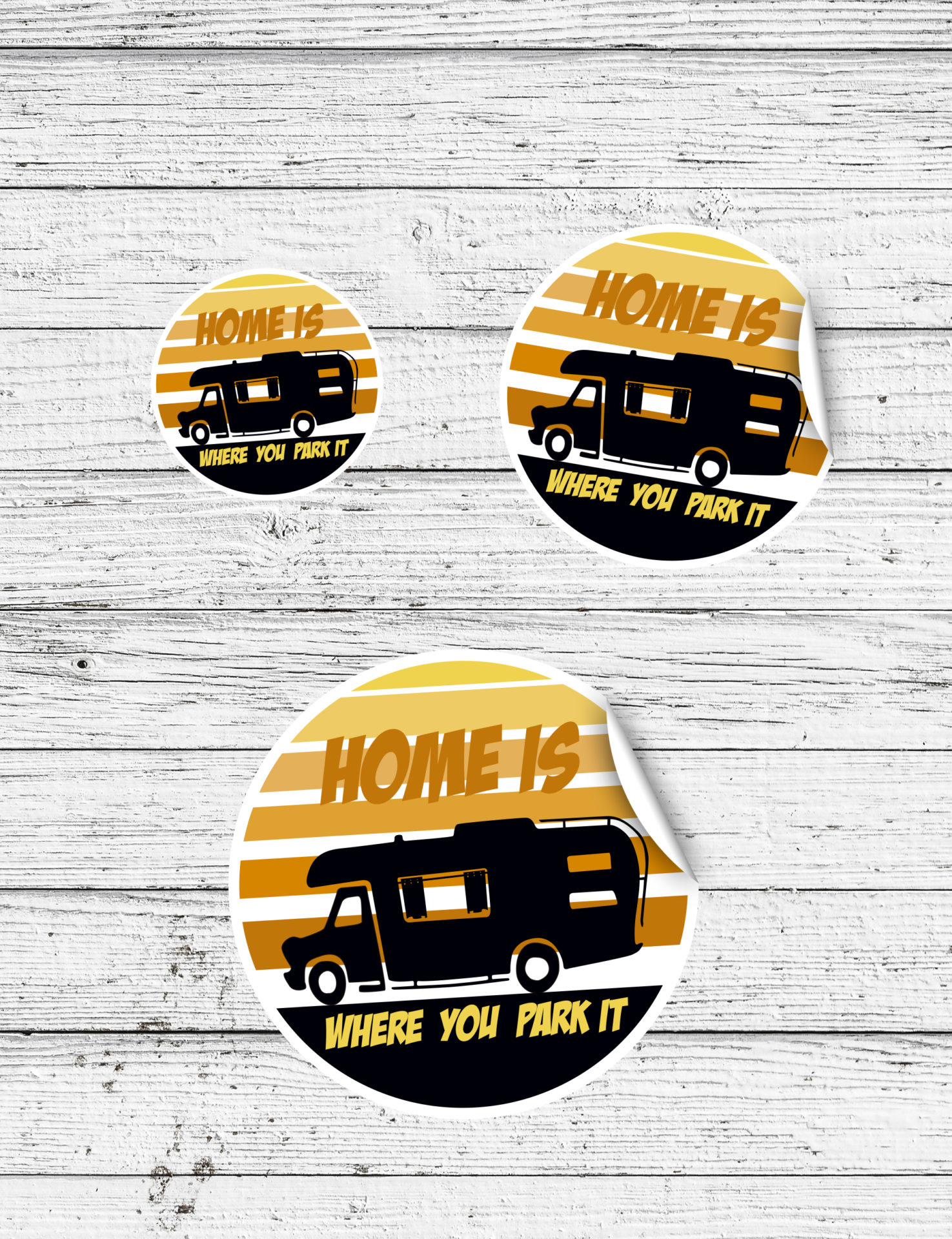 HOME IS WHERE YOU PARK IT pegatinas